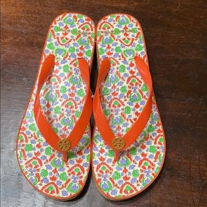 TORY BURCH CUT-OUT WEDGE FLIP FLOP NEW!!